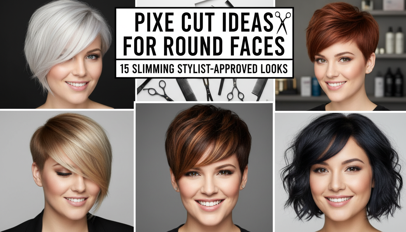 Pixie Cut Ideas for Round Faces: 15 Slimming Stylist-Approved Looks