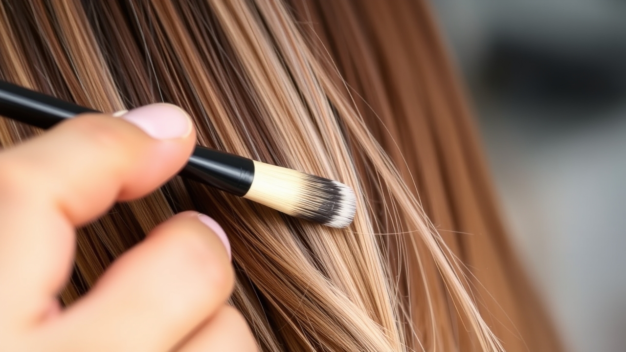 demonstrating the balayage difference through hand-painting