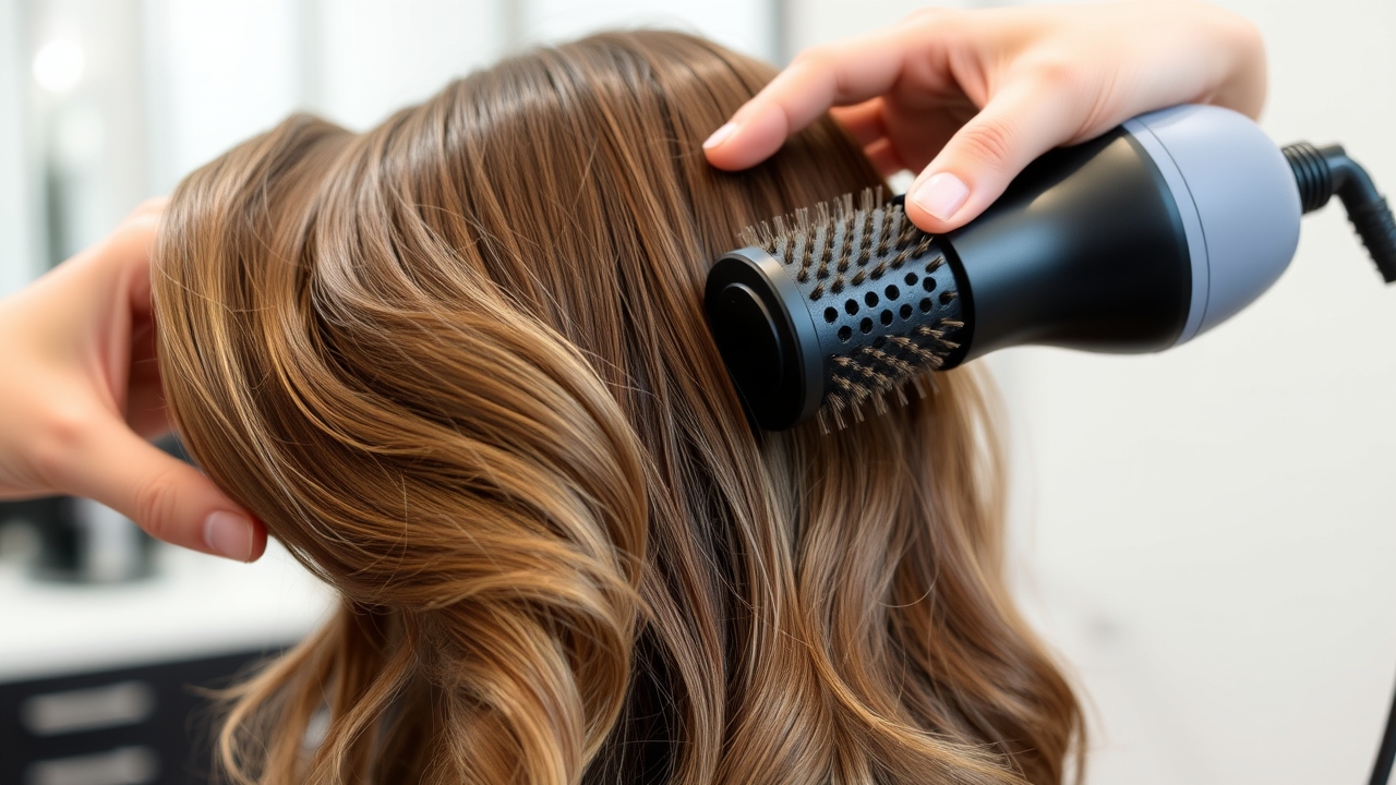 Applying professional techniques for volume for fine hair
