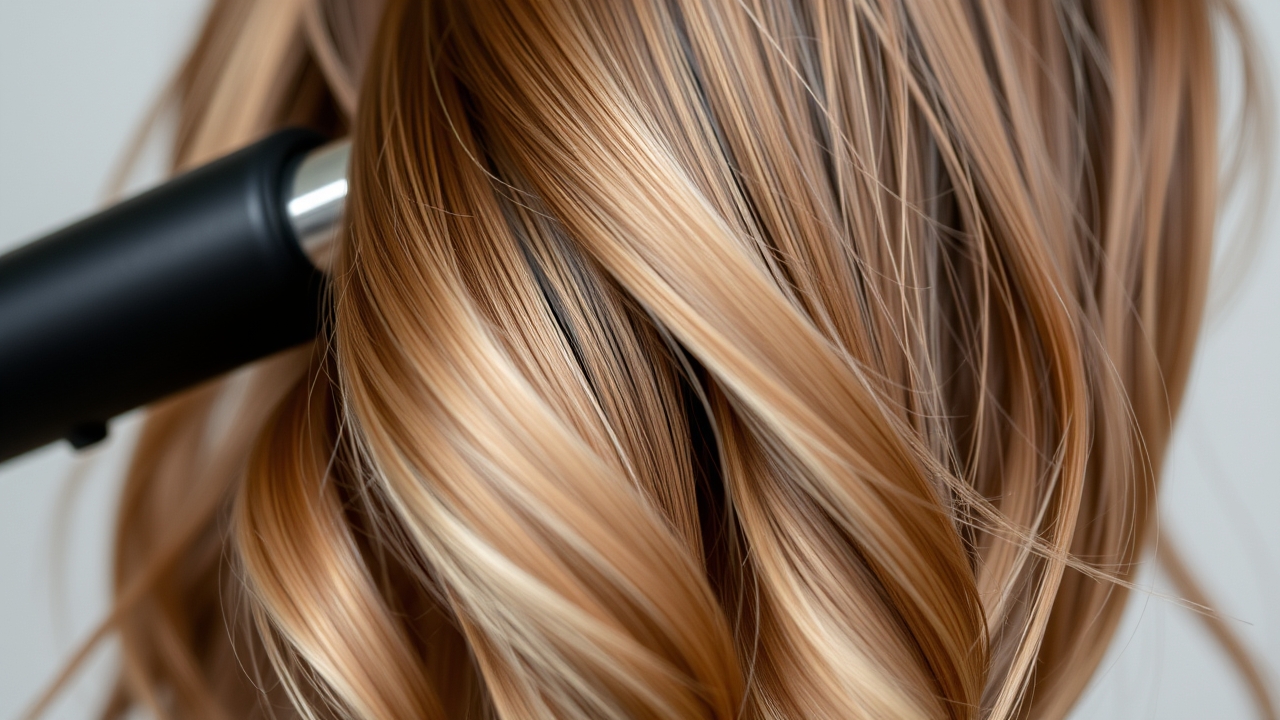Volume for fine hair with curling iron technique