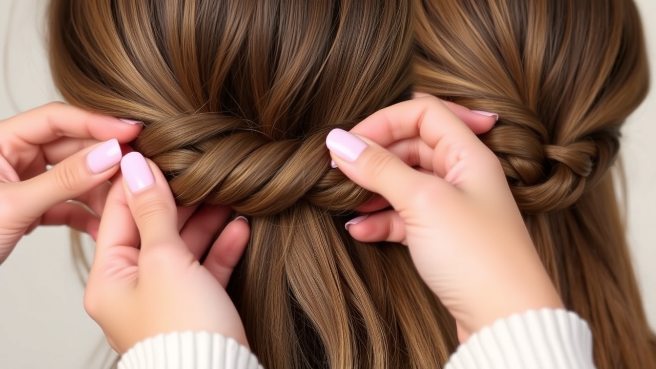 festive hair ideas twisted braid detail