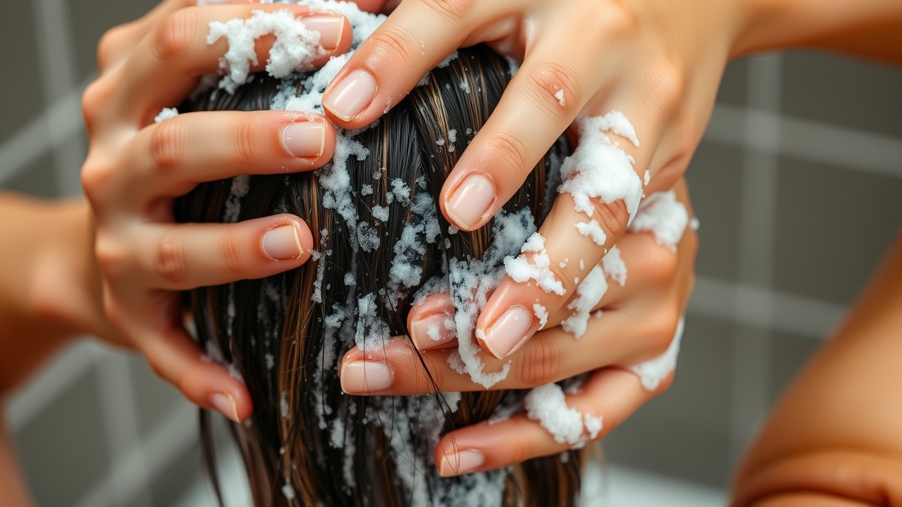 Proper hair washing technique to avoid overwashing damage