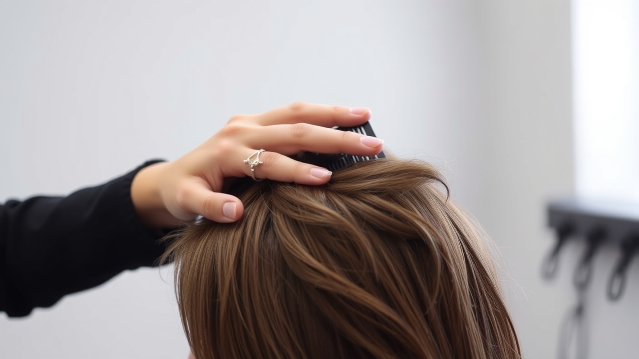 Choppy layers adding texture to long hair